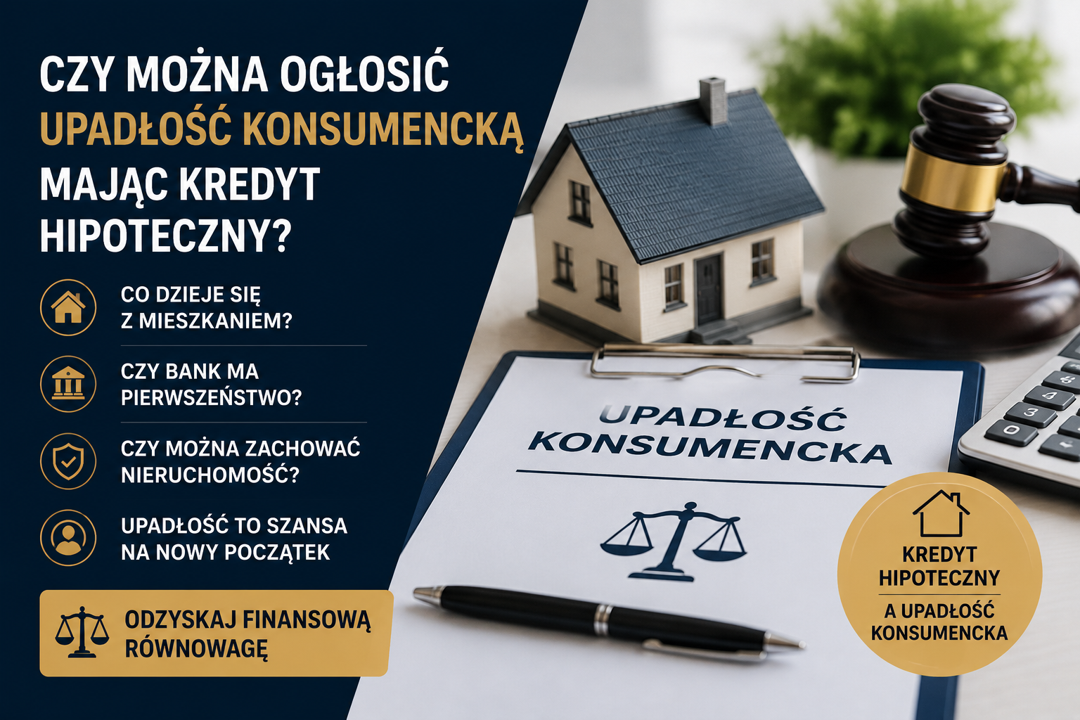 Czy można ogłosić upadłość konsumencką mając kredyt hipoteczny?