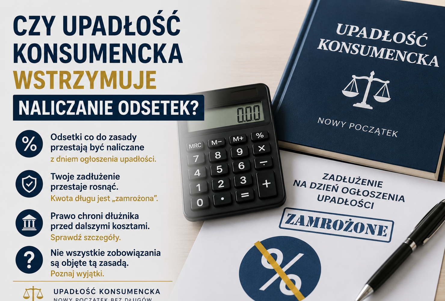Czy upadłość konsumencka wstrzymuje naliczanie odsetek?